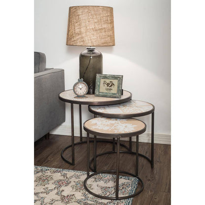 Two Birds round Table Clock