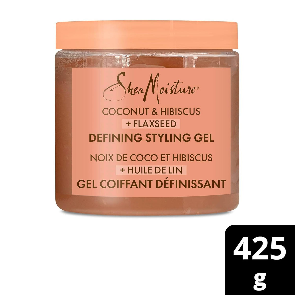 Defining Styling Gel for Thick, Curly Hair Coconut and Hibiscus Paraben-Free Frizz Control Styling Gel 15 Oz