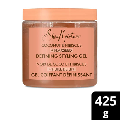 Defining Styling Gel for Thick, Curly Hair Coconut and Hibiscus Paraben-Free Frizz Control Styling Gel 15 Oz