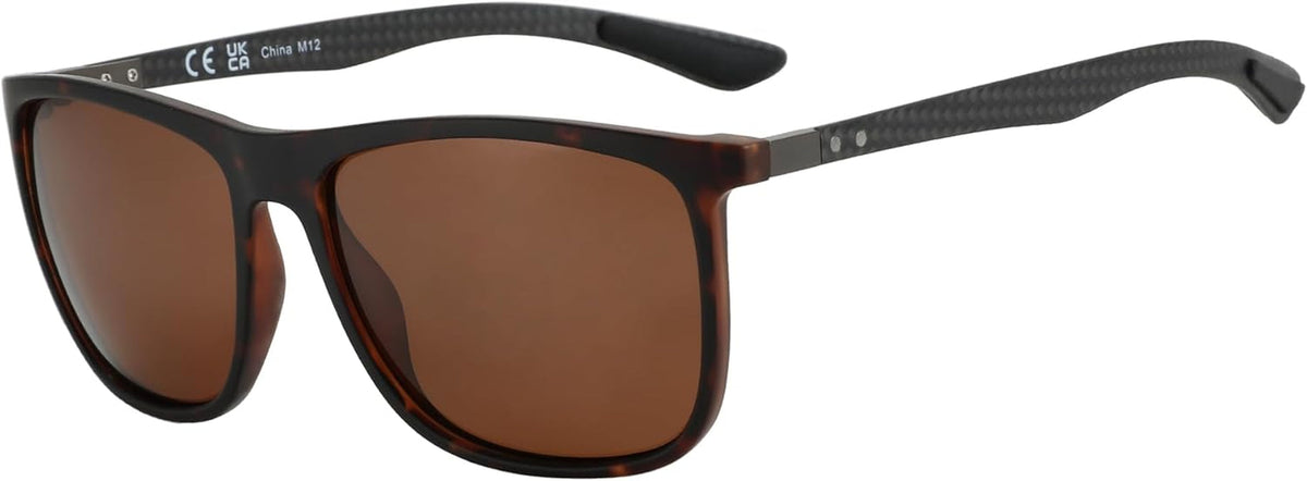 Square Polarized Sunglasses for Men Ultralight Carbon Fiber Sun Glasses Driving Fishing Golf Sports UV400 Protection