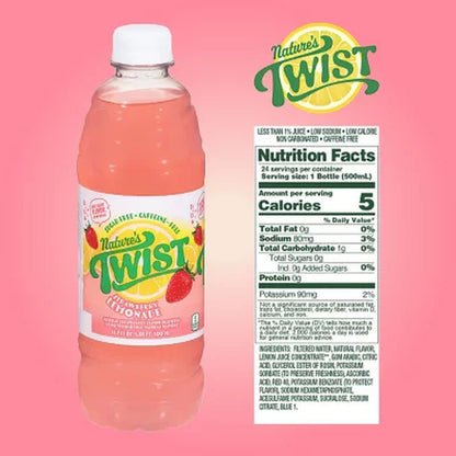 Nature'S Twist Sugar-Free Strawberry Lemon 16.9 Fl. Oz., 24 Pk.
