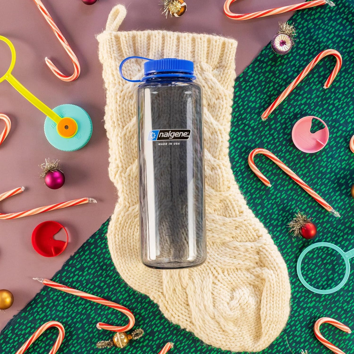 Sustain Tritan Bpa-Free Water Bottle Made with Material Derived from 50% Plastic Waste (Using ISCC Certified Mass Balance), 48 OZ, Wide Mouth, Grey