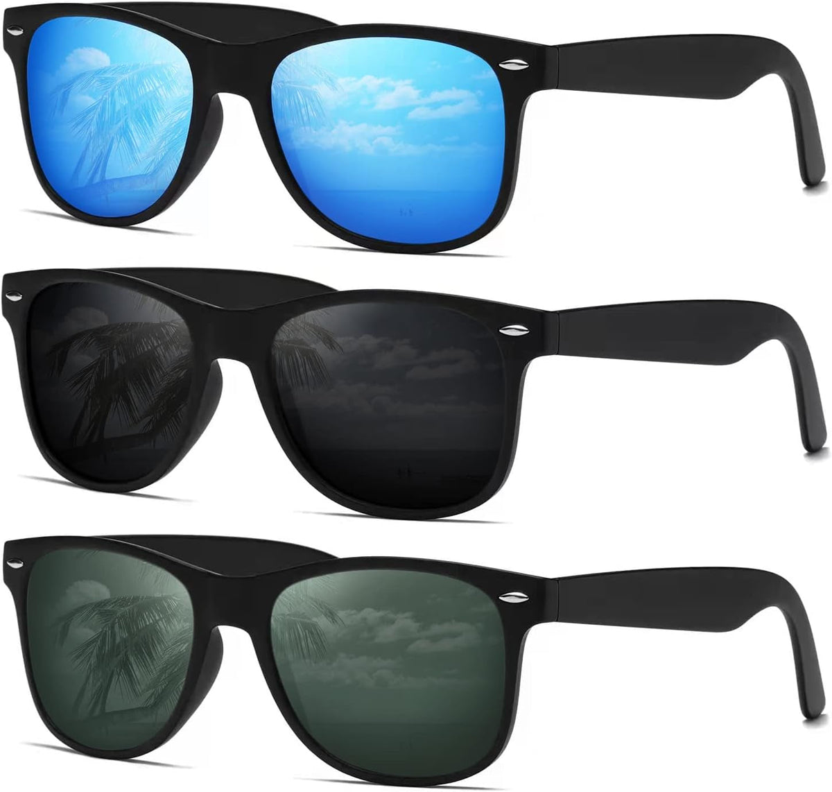 Sunglasses Men Polarized Sunglasses for Womens Trendy Retro Mirror Lens for Driving Fishing UV400 Protection