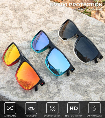 Polarized Sunglasses for Men, Lightweight Sun Glasses with UV Protection for Driving Fishing Golf