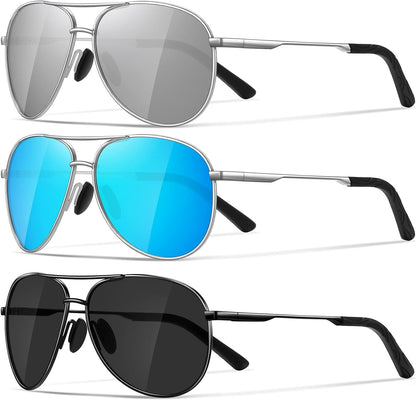 Sunglasses Men Polarized Aviator Sunglasses for Men Women Fishing Driving Sun glasses Metal Frame UV400 Protection