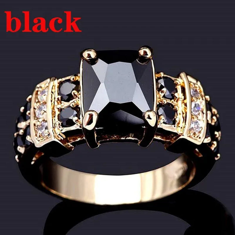 Women's Men Brown Sapphire 18K Gold Plated Ring Jewelry Size 6-10 (Choice Color and Size )