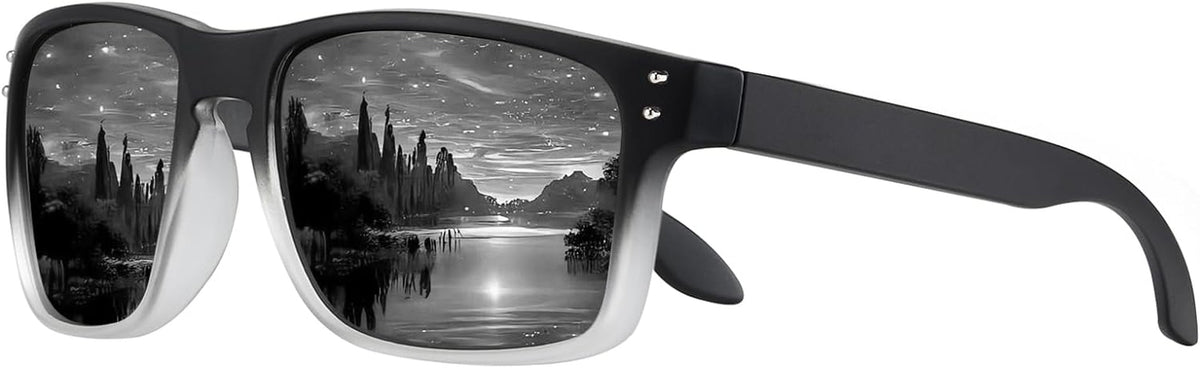 Polarized Sunglasses Men Womens - Retro Square Sun Glasses for Fishing Driving UV Protection