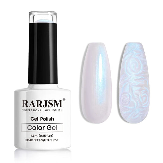 Pearl Gel Nail Polish, Glitter Drawing Gel Polish Shimmer Mermaid Nail Gel Soak off UV Gel for Salon Home DIY Manicure Use