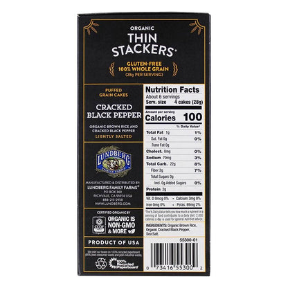 Organic Thin Stackers, Five Grain, 6Oz, Gluten-Free, Vegan, Kosher, USDA Certified Organic, Non-Gmo Verified, Whole Grain Brown Rice