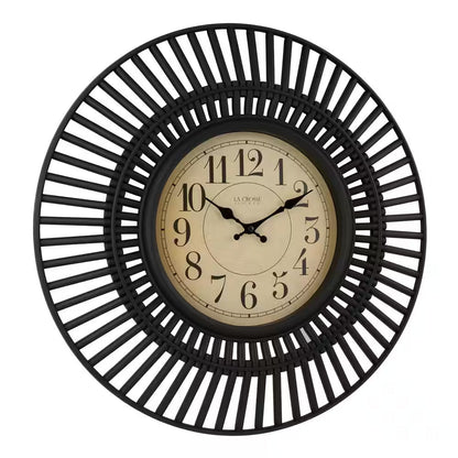 20 In. Covington Black Quartz Analog Wall Clock