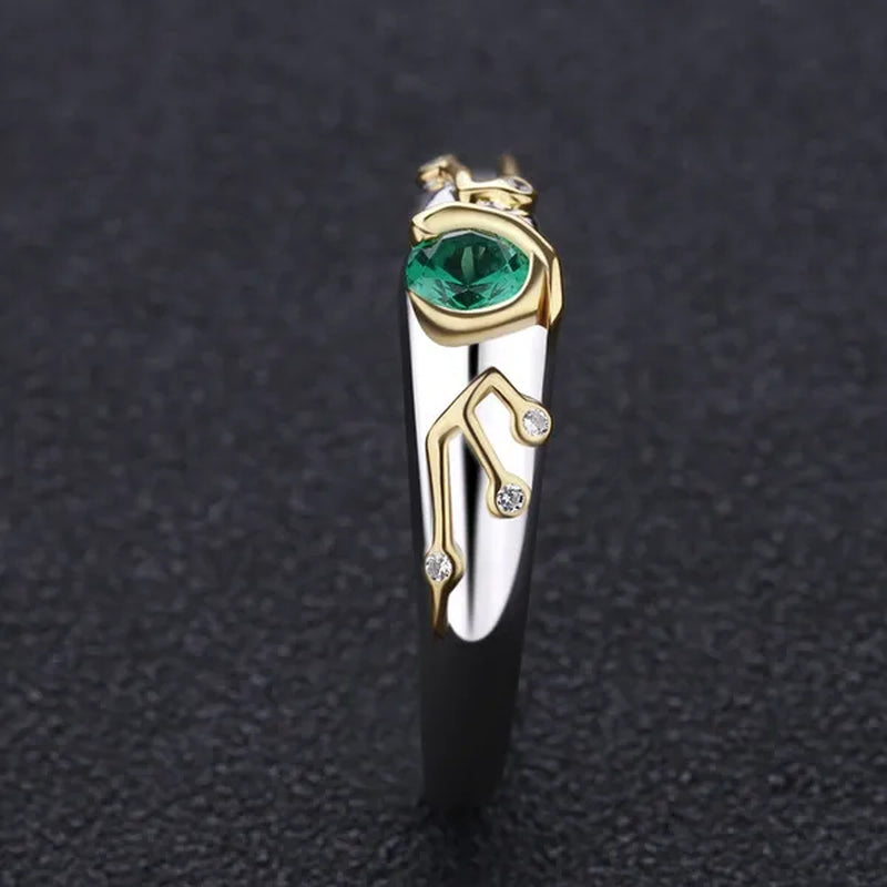 3PCS Zora‘s Sapphire Kokiri's Emerald Goron's Ruby Gold Plated Ring