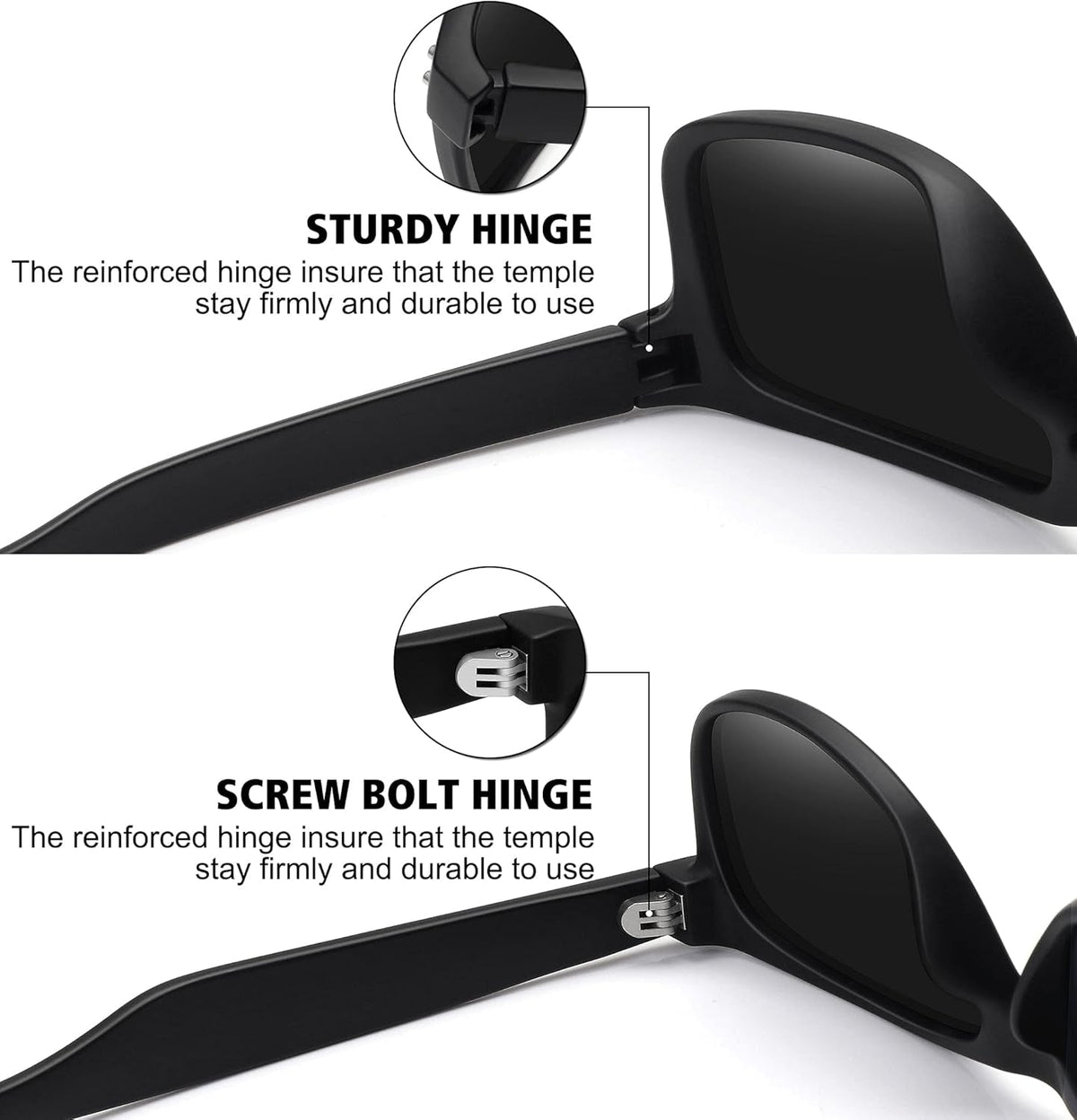 Polarized Sunglasses for Men Women Classic Retro Sun Glasses for Driving UV Protection
