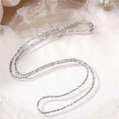 Women's Necklace Men's 16"-30" 3mm Shiny Ice Chain Necklace Chain Wedding Engagement Couple Jewelry