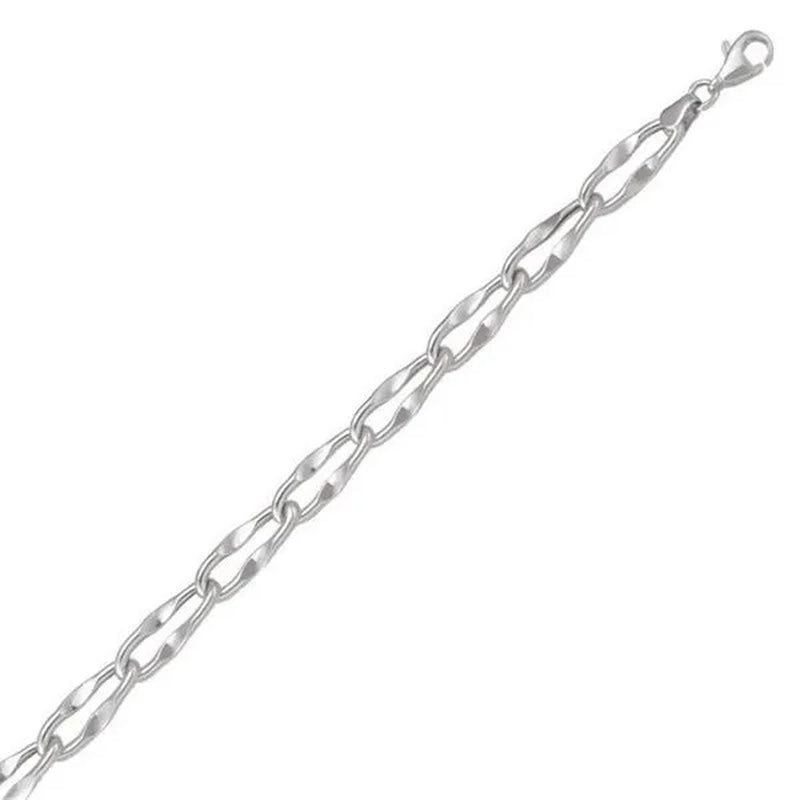 7.5 in. 10K Silver Link Bracelet
