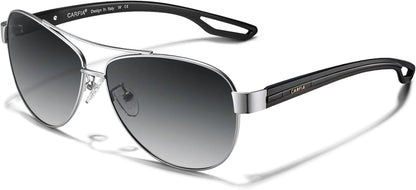 Polarized Sunglasses for Women UV Protection Ultra-Lightweight Comfort Metal Frame Driving Glasses CA3210