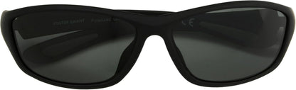 , Mens, Backstop Wrap Polarized Sunglasses, Black/Black, 150 Mm