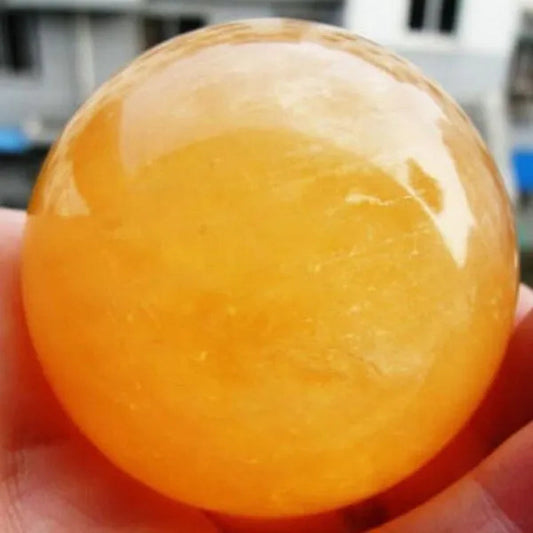 about 500g Natural Citrine Quartz Crystal Sphere Ball Healing Gemstone