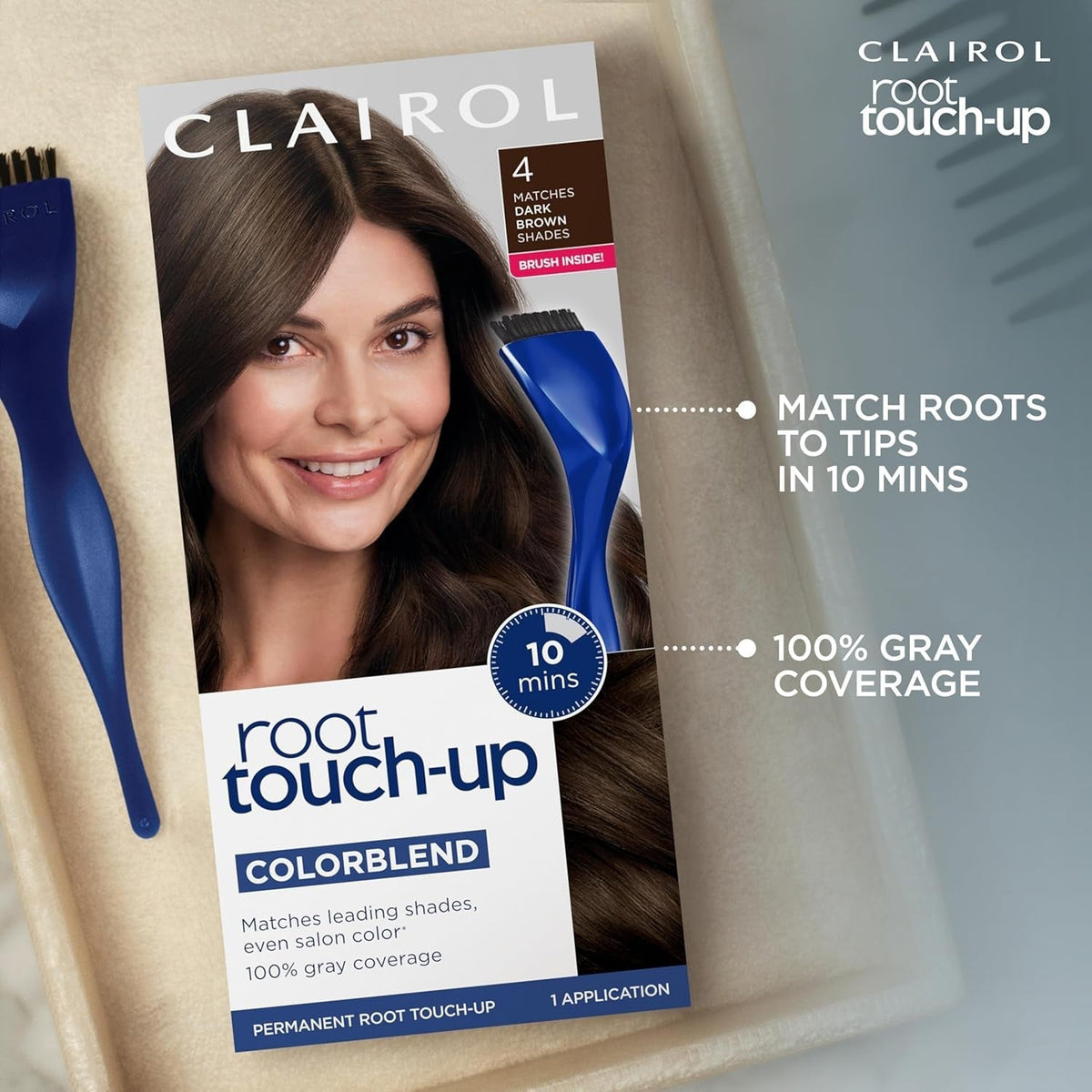 Root Touch-Up by Nice'N Easy Permanent Hair Dye, 5 Medium Brown Hair Color, Pack of 2