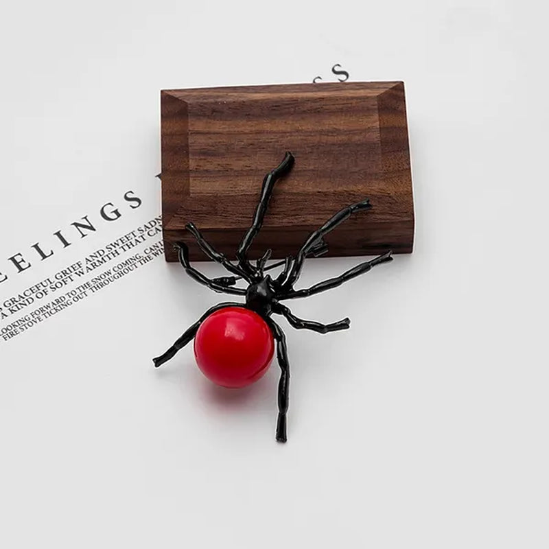Fun creative metal spider brooch coat clothing pin insect brooches gift