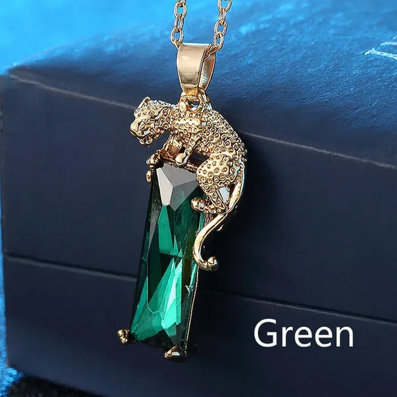 1 PCS European and American Fashion Gemstone Pendant Ladies Necklace Wedding Jewelry