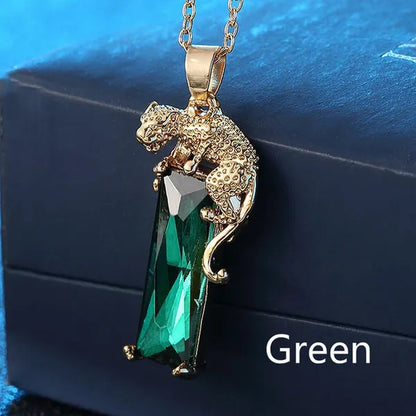 1 PCS European and American Fashion Gemstone Pendant Ladies Necklace Wedding Jewelry