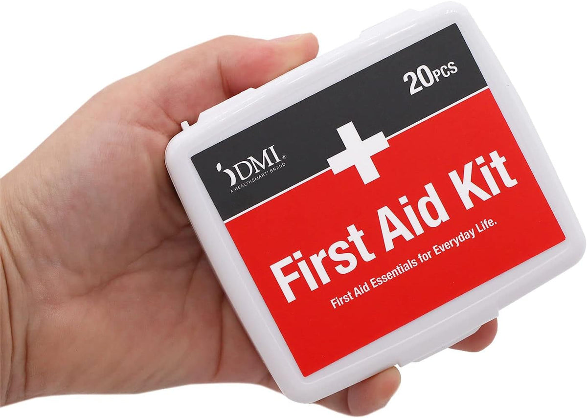 Mini 20-Piece First-Aid Kit, All-Purpose Use for Minor Cuts and Scrapes, Durable Water-Resistant Case, Convenient and Portable, FSA & HSA Eligible