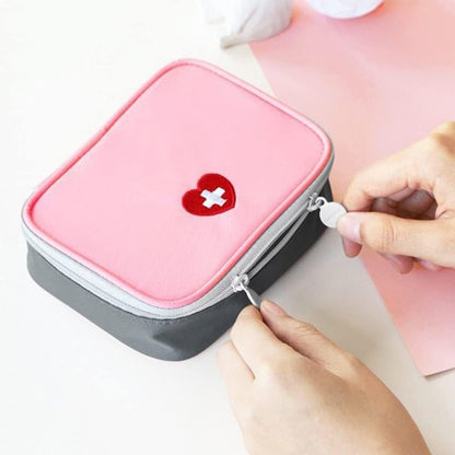 Mini Outdoor First Aid Kit Bag Travel Portable Medicine Organizer Emergency Kit Pink Durable and Nice