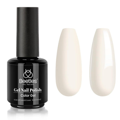 beetles Gel Nail Polish, 1Pcs 0.5Oz 15ml Sheer Pink Gel Polish,Light Nude Nail Gel Neutral Soak off Uv Led Lamp Needed Manicure for Home Salon Nail Art DIY, Spring Gel for Girls, 2024 New Trend