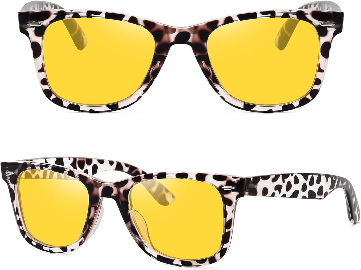 Polarized Sunglasses for Women Men Classic Retro Square Frame Driving Trendy Sun Glasses UV Protection
