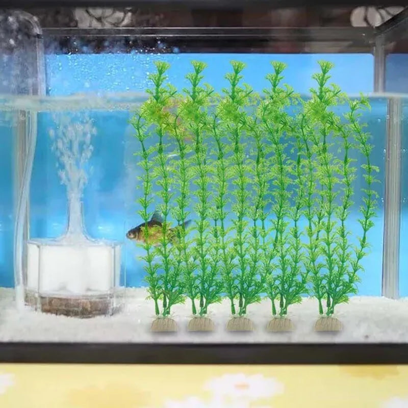 5X Artificial Fake Plastic Water Grass Plants for Fish Tank Aquarium Decoration