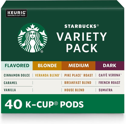 K-Cup Coffee Pods—Medium & Dark Roast Variety Pack for Keurig Brewers—100% Arabica—6 boxes (60 pods total)
