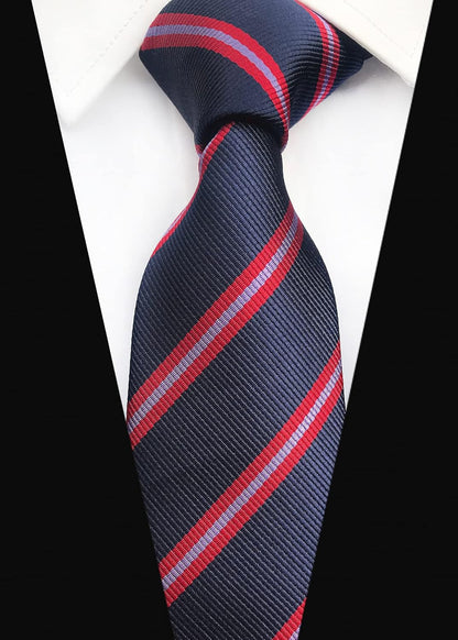 Men'S Classic Necktie Jacquard Woven Ties for Men Formal Business Ties Wedding Party Groomsmen Black Tie