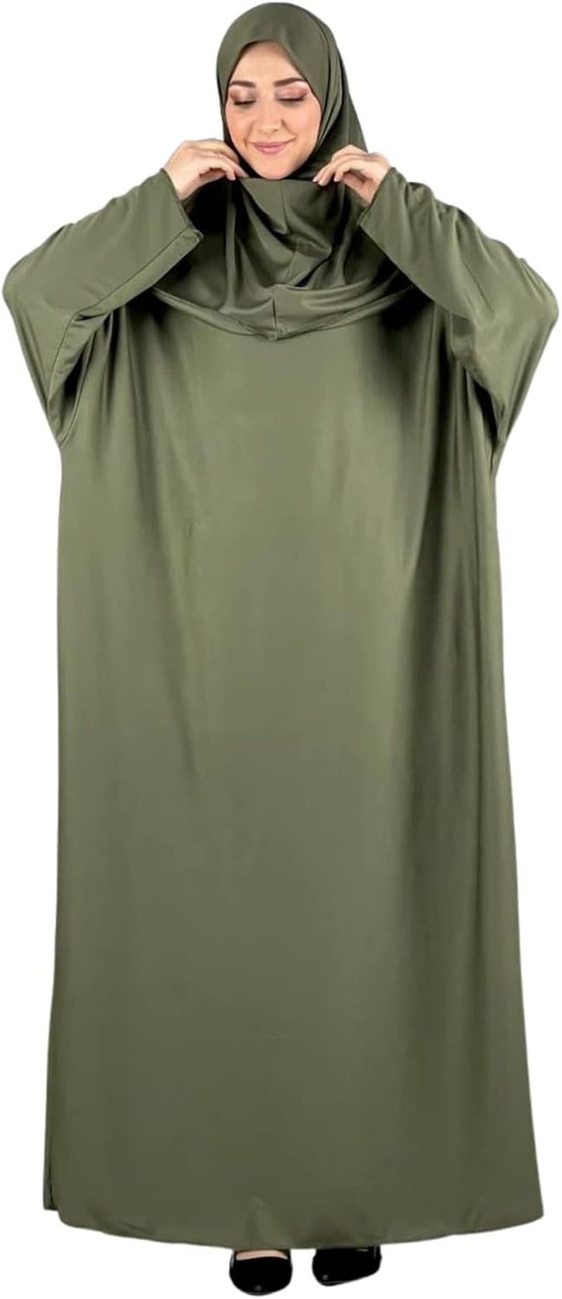 Women Prayer Clothes with Hijab Muslim Outfits Long Robe Abaya Turkish Islamic Dresses Dubai Kaftan with Rosary