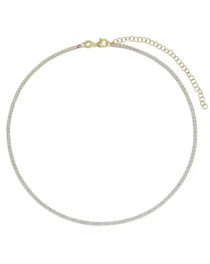 Tennis Gold Choker,Choker Gold Necklace ,Dainty Choker ,Trendy Choker ,Fashion Gold Choker,Silver Gold Necklace,Gold Choker, Women