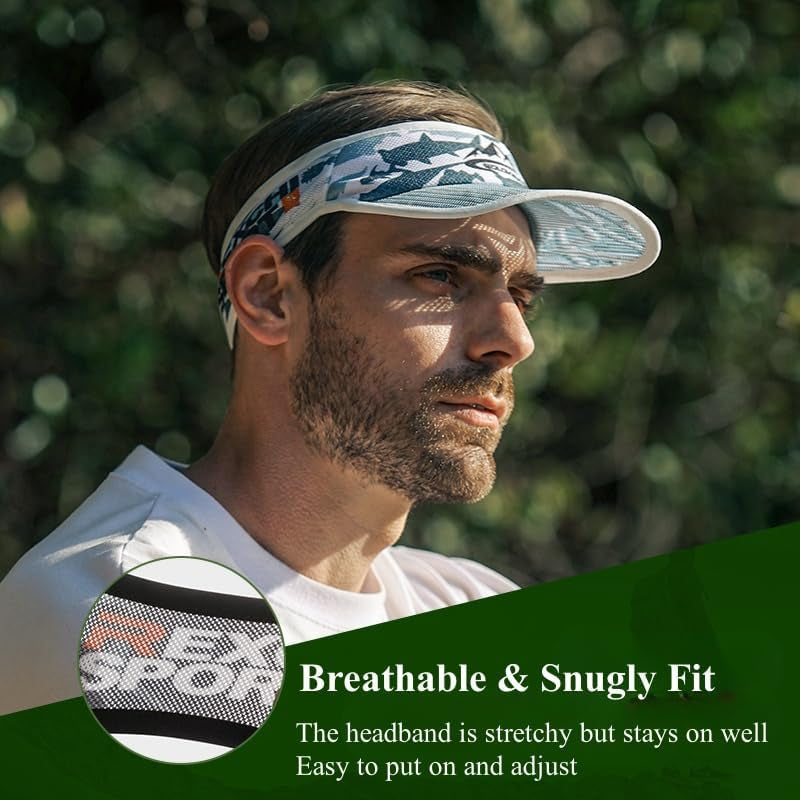 Sport Sun Visor Hats for Men Women Headsweats Sunvisor Cap for Men Women Sun Visors for Running, Golf, Tennis, Softball