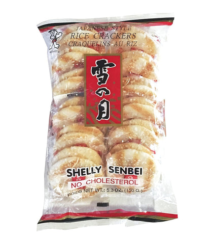 Big Shelly Shenbei Snowy Crispy Rice Cracker Biscuits - Sugar Glazed 5.30 Oz.