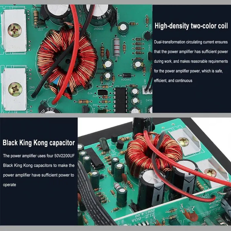 12V 600W Black Car Audio Amplifier Board Speaker Subwoofer Board Bass Module High Power Mono Channel Lossless Accessories