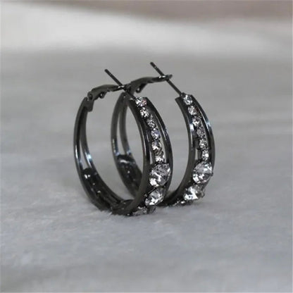 Luxury Fashion Creative Zircon Earrings Natural Zircon Earrings Golden Silvery Black Rose Golden Women's Earrings Wedding Engagement Wedding Earrings Jewelry Birthday Party Anniversary Gift