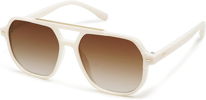 Retro Trendy Aviator Polarized Sunglasses Men Women Vintage 70s Square Stylish Frame Sun Glasses SJ2283