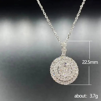 Exquisite Micro Inlay Bright Zircon Pendant Necklace for Women Bridal Wedding Jewelry Valentine Gifts