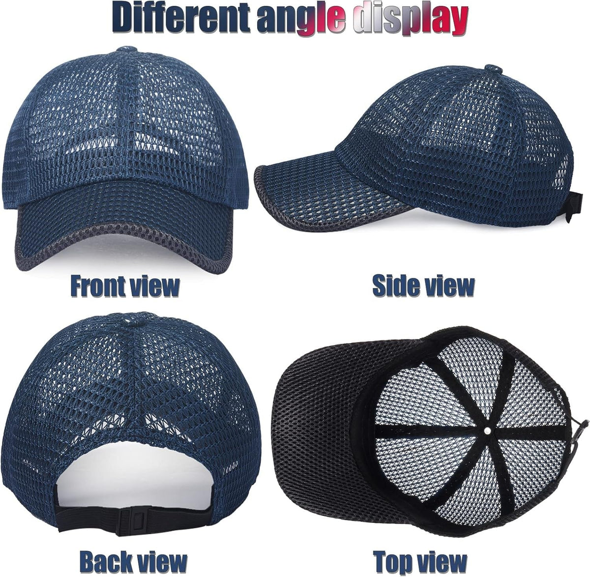 Summer Mesh Baseball Cap for Men Adjustable Breathable Caps Women Men'S Hat Quick Dry Hats Casual Trucker Hat