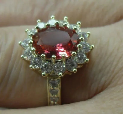 Natural 3.26CT White/Emerald/Ruby/Alexandrite/Sapphire Diamond 14K Yellow Gold Wedding Ring Size 6-11