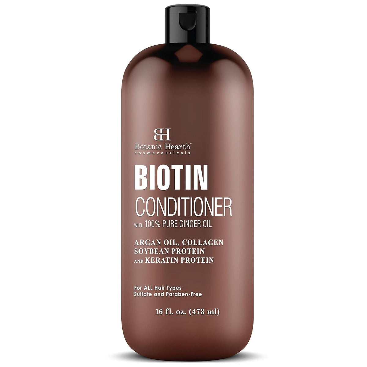 Biotin Conditioner with Ginger Oil & Keratin | for Hair Growth |With Turmeric Extract, Argan Oil, Tea Tree Oil & Vitamin E | Sulphate & Paraben Free | 16 Fl Oz