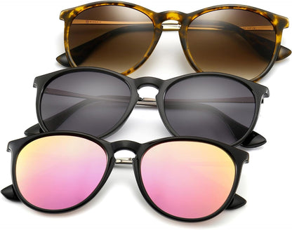 Vintage Round Sunglasses for Women Men Classic Retro Designer Style