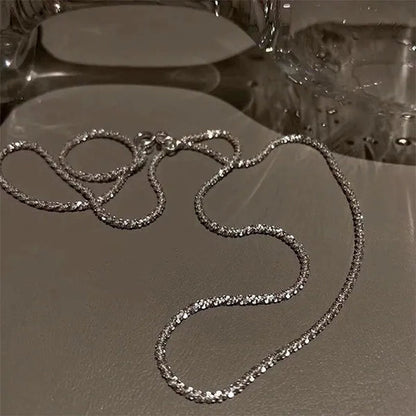 Women's Necklace Men's 16"-30" 3mm Shiny Ice Chain Necklace Chain Wedding Engagement Couple Jewelry