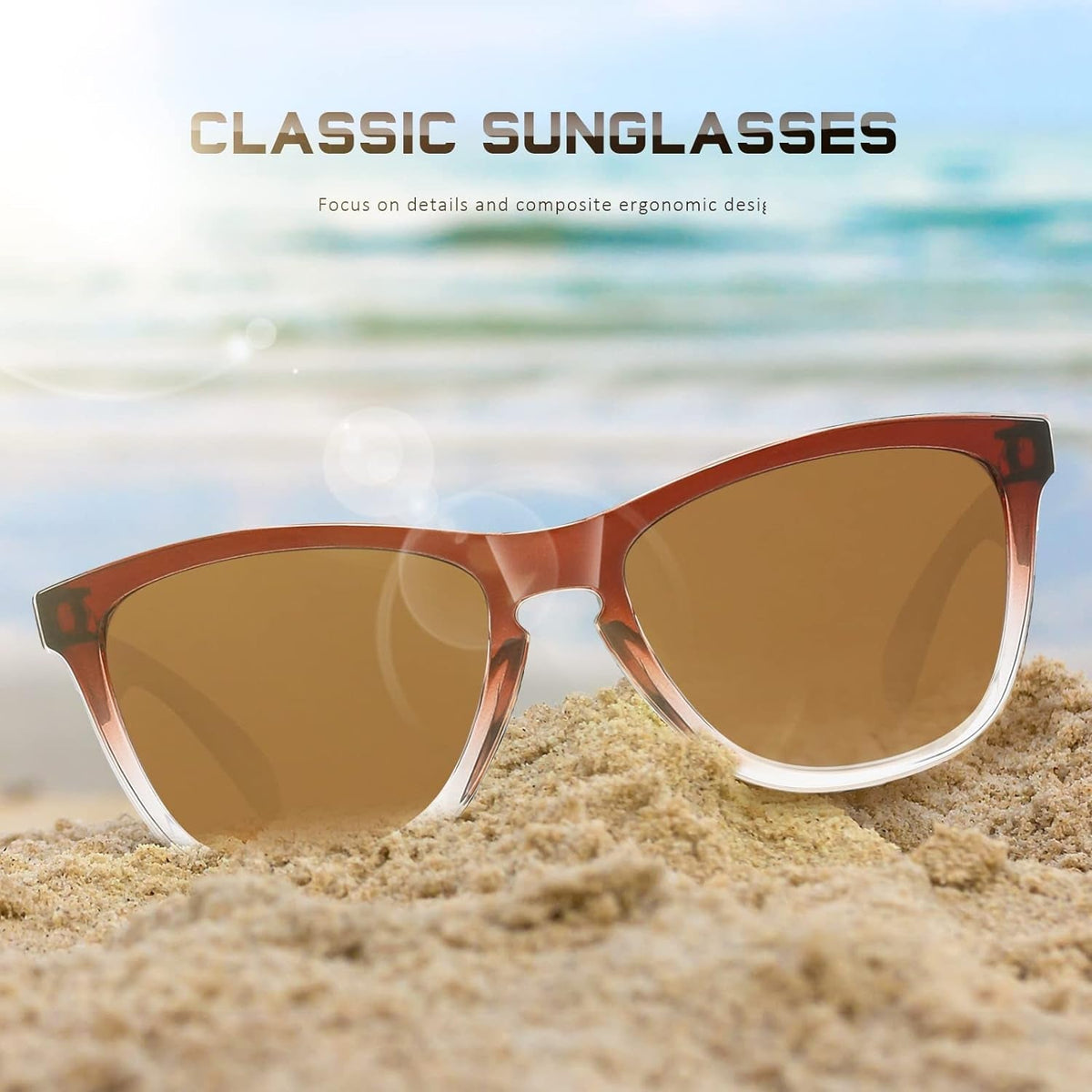 Sunglasses Womens Polarized Sunglasses for Women Trendy Designer Mirrored Sunglasses UV400 Protection Sun Glasses