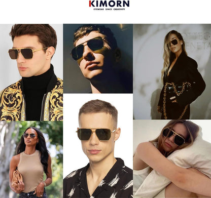 Polarized Sunglasses Womens Men Retro Oversized Square Vintage Shades Classic Large Metal Sun Glasses K1221