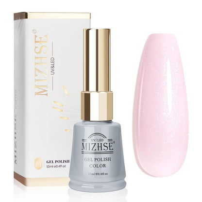 Milky White Gel Nail Polish, Jelly Sheer White Color Soak Off UV Gel Polish For Nail Art Salon French Manicure Home DIY 12mL 0.4 Fl Oz