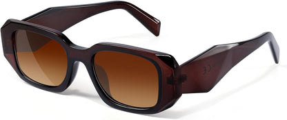 Trendy Rectangle Sunglasses for Women Men,Y2K Vintage Retro 90s Aesthetic Cool Driving Sunglasses