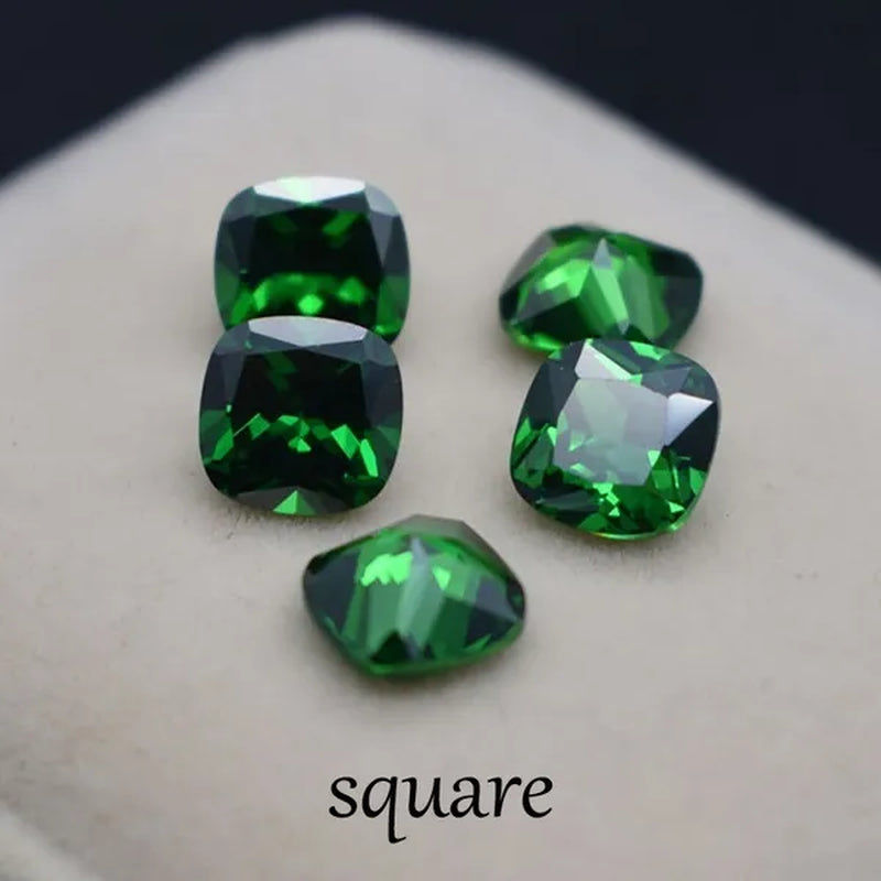 Stone of Life 3A Colombia Emerald Corundum Spinel Various Shapes Mosaic Jewelry Diy Green Gem AAA 5-7MM